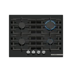 Bosch - Table gaz verre trempé, 60 cm, SER6, verre trempé, fonte (individuel) a PPP6A6I40
