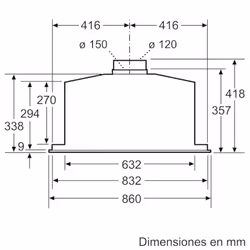 Balay 3BF859XP hotte Encastrée Acier inoxydable 790 m³/h C