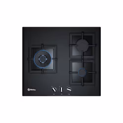 Balay 3ETG663HB, Noir, Intégré, Gaz, Verre-céramique, 3 zone(s), 3 zone(s)