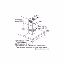 Balay 3BC096MX Hotte murale 590 m³/h classe A Acier inoxydable - Vue supplémentaire 6