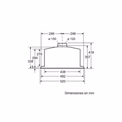 Balay 3BF267EX hotte Intégré Acier inoxydable 690 m³/h C