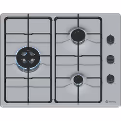 Balay 3ETX463BB, Acier inoxydable, Comptoir, 60 cm, Gaz, Acier inoxydable, 3 zone(s)
