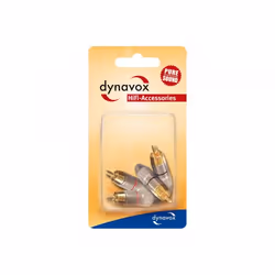 Dynavox 205093 connecteur de fils RCA Noir, Rouge, Argent