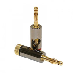 Dynavox 206857 connecteur de fils Banana Noir, Or, Rouge