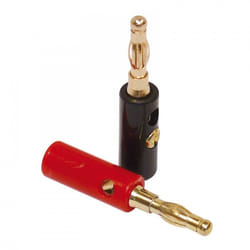 Dynavox 206858 connecteur de fils Banana Noir, Or, Rouge
