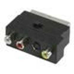 Adaptateur péritel - VALUE LINE - Commutable - S-Vidéo femelle - 3x RCA femelle - Noir