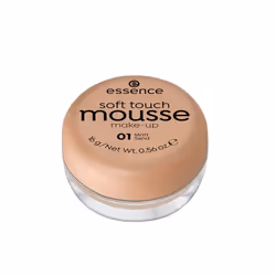 Essence Soft Touch Mousse Make-Up 01, Pot, Crème, Peau normale, Lissage, Neutre, matt sand