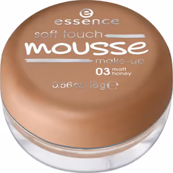 Essence Soft Touch Mousse Make-Up 03, Pot, Crème, Peau normale, Lissage, Neutre, matt honey