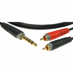 KLOTZ AIS GmbH AY3-0100, 6,35 mm, Mâle, 2 x RCA, Mâle, 1 m, Noir