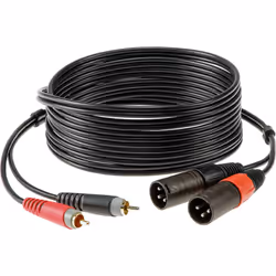 KLOTZ AIS GmbH AT-CM0100, 2 x RCA, Mâle, 2 x XLR (3-pin), Mâle, 1 m, Noir