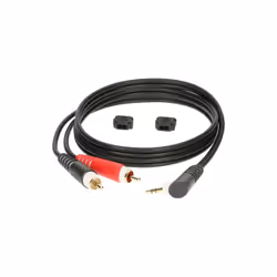 KLOTZ AIS GmbH AY7A0200, 3,5mm, Mâle, 2 x RCA, Mâle, 2 m, Noir