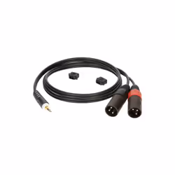 KLOTZ AIS GmbH AY9-0100, 3,5mm, Mâle, 2 x XLR (3-pin), Mâle, 1 m, Noir