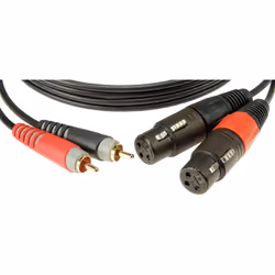 KLOTZ AIS GmbH AT-CF0600, 2 x RCA, Mâle, 2 x XLR (3-pin), Femelle, 6 m, Noir