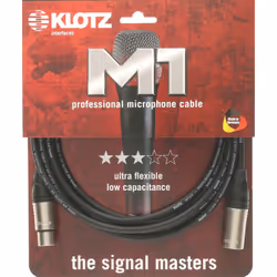 KLOTZ AIS GmbH M1K1FM0750, XLR (3-pin), Femelle, XLR (3-pin), Mâle, 7,5 m, Noir