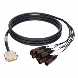 KLOTZ AIS GmbH TAN08DM, VGA (D-Sub) + 3,5 mm, Mâle, 8 x XLR (3-pin), Mâle, 5 m, Noir