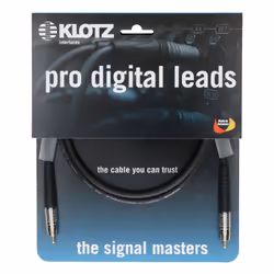KLOTZ AIS GmbH D7-SPDIF-01.0, RCA, Mâle, RCA, Mâle, 1 m, Noir