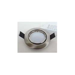 Spot LED 6W encastré Ø 82mm chrome mat orientable 25° avec lampe 3000K GU5.3 12V et driver 230V BRUMBERG 2169.03
