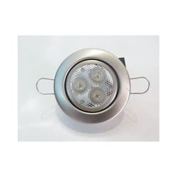 Brumberg - Spot encastré led ø 80mm nickel mat orientable 3.3W blanc chaud 3000K 12V (sans alim) angle 45° 350lm R3005WW4