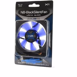 Noiseblocker NB-BlackSilentFan X1 80mm, Ventilateur, Noir, Bleu