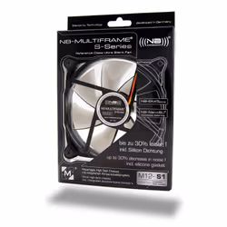 Noiseblocker M12-S1, Ventilateur, 8 dB, Noir, Gris