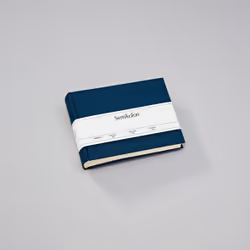Semikolon Classic Small, Bleu, 40 feuilles, Reliure à l'anglaise, Carton, Lin, Crème, 215 mm