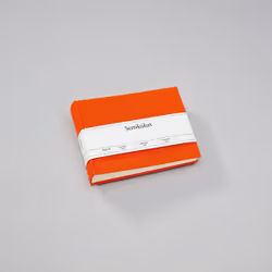 Semikolon Classic Small, Orange, 40 feuilles, Reliure à l'anglaise, Carton, Lin, Crème, 215 mm