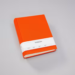 Semikolon Classic Large, Orange, 40 feuilles, Reliure à l'anglaise, Carton, Lin, Crème, 245 mm