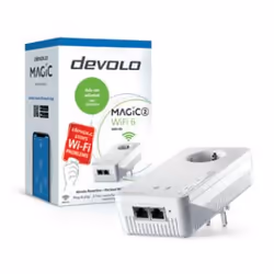 Devolo Magic 2 WiFi 6, 2400 Mbit/s, IEEE 802.11k, IEEE 802.11r, IEEE 802.11v, IEEE 802.3ab, IEEE 802.3az, IEEE 802.3u, IEEE 8 ...