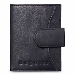 Bugatti cases Smart DeLuxe, Étui pour cartes, Noir, Cuir, Monochromatique, Fermeture par pression, 100 g