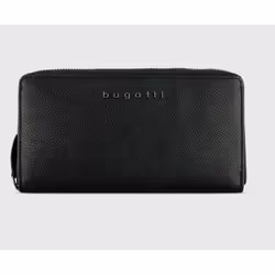 Bugatti cases Bella, Portefeuille, Noir, Cuir, Monochromatique, Fermeture à glissière, 200 g