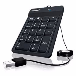 KeySonic ACK-118BK, USB, 18, Universel, Noir