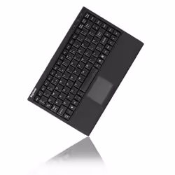 KeySonic ACK-540U+, Mini, Avec fil, USB, Clavier à membrane, QWERTY, Noir
