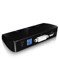 ICY BOX IB-DK402 Avec fil USB 3.2 Gen 1 (3.1 Gen 1) Type-A Noir