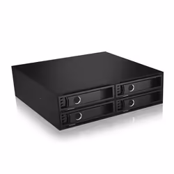 ICY BOX IB-2242SSK, 13,3 cm (5.25"), Plateau de stockage de disques, 2.5", SATA II, SATA III, Noir, Aluminium
