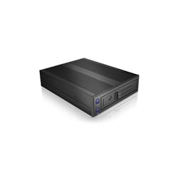 ICY BOX IB-176SSK-B 13,3 cm (5.25") Plateau de stockage de disques Noir