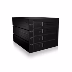 ICY BOX IB-564SSK, 3x 5,25", Plateau de stockage de disques, 2.5", SATA, SATA II, SATA III, Série Attachée SCSI (SAS), Noir,  ...