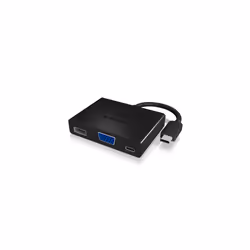 ICY BOX IB-DK4032-CPD, USB Type-C, VGA, Noir, Chine, Parade PS176, VIA-Labs VL210-Q4 QFN-48, 5 Gbit/s