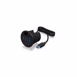 ICY BOX IB-HUB1403, USB 3.2 Gen 1 (3.1 Gen 1) Type-A, USB 3.2 Gen 1 (3.1 Gen 1) Type-A, 5000 Mbit/s, Noir, Plastique, Énergie
