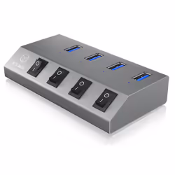 ICY BOX IB-HUB1405 USB 3.2 Gen 1 (3.1 Gen 1) Type-B 5000 Mbit/s Anthracite