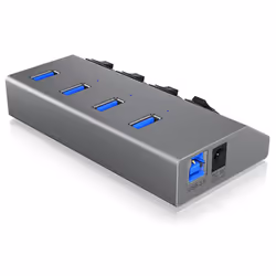 ICY BOX IB-HUB1405 USB 3.2 Gen 1 (3.1 Gen 1) Type-B 5000 Mbit/s Anthracite - Vue supplémentaire 4