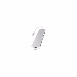ICY BOX IB-DK4034-CPD Avec fil USB 3.2 Gen 1 (3.1 Gen 1) Type-C Argent, Blanc