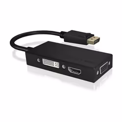 ICY BOX IB-AC1031, DisplayPort, DVI-D + VGA (D-Sub) + HDMI, Mâle, Femelle, Droit, 3840 x 2160 pixels