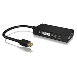 ICY BOX IB-AC1032 Mini DisplayPort DVI-D + VGA (D-Sub) + HDMI Noir