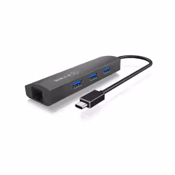 ICY BOX IB-HUB1406-C, USB 3.2 Gen 1 (3.1 Gen 1) Type-C, 10,100,1000 Mbit/s, Anthracite, RJ-45, USB 3.2 Gen 1 (3.1 Gen 1) Type ...