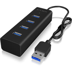 ICY BOX IB-HUB1409-U3 USB 3.2 Gen 1 (3.1 Gen 1) Type-A 5000 Mbit/s Noir