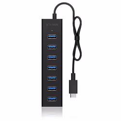 ICY BOX IB-HUB1700-C3 USB 3.2 Gen 1 (3.1 Gen 1) Type-C 5000 Mbit/s Noir