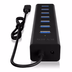 ICY BOX IB-HUB1700-C3 USB 3.2 Gen 1 (3.1 Gen 1) Type-C 5000 Mbit/s Noir - Vue supplémentaire 4