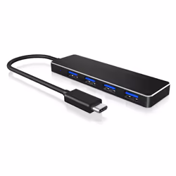 ICY BOX IB-HUB1410-C3, USB 3.2 Gen 1 (3.1 Gen 1) Type-C, USB 3.2 Gen 1 (3.1 Gen 1) Type-A, 5000 Mbit/s, Noir, Aluminium, 0,2  ...