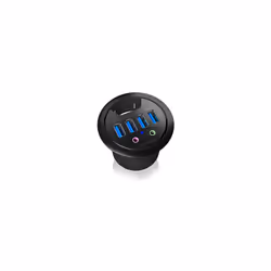 ICY BOX IB-HUB1403A prise de courant Noir