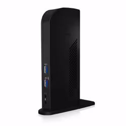 ICY BOX IB-DK2242AC, Avec fil, USB 3.2 Gen 1 (3.1 Gen 1) Type-A, 3,5 mm, 10,100,1000 Mbit/s, Noir, 5000 Gbit/s